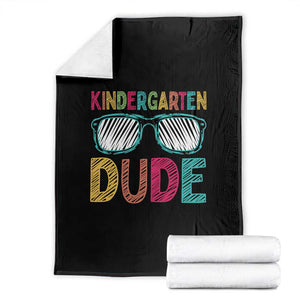 Kindergarten Dude Throw Blanket Funny First Day Back to School Student TS01 Black Print Your Wear