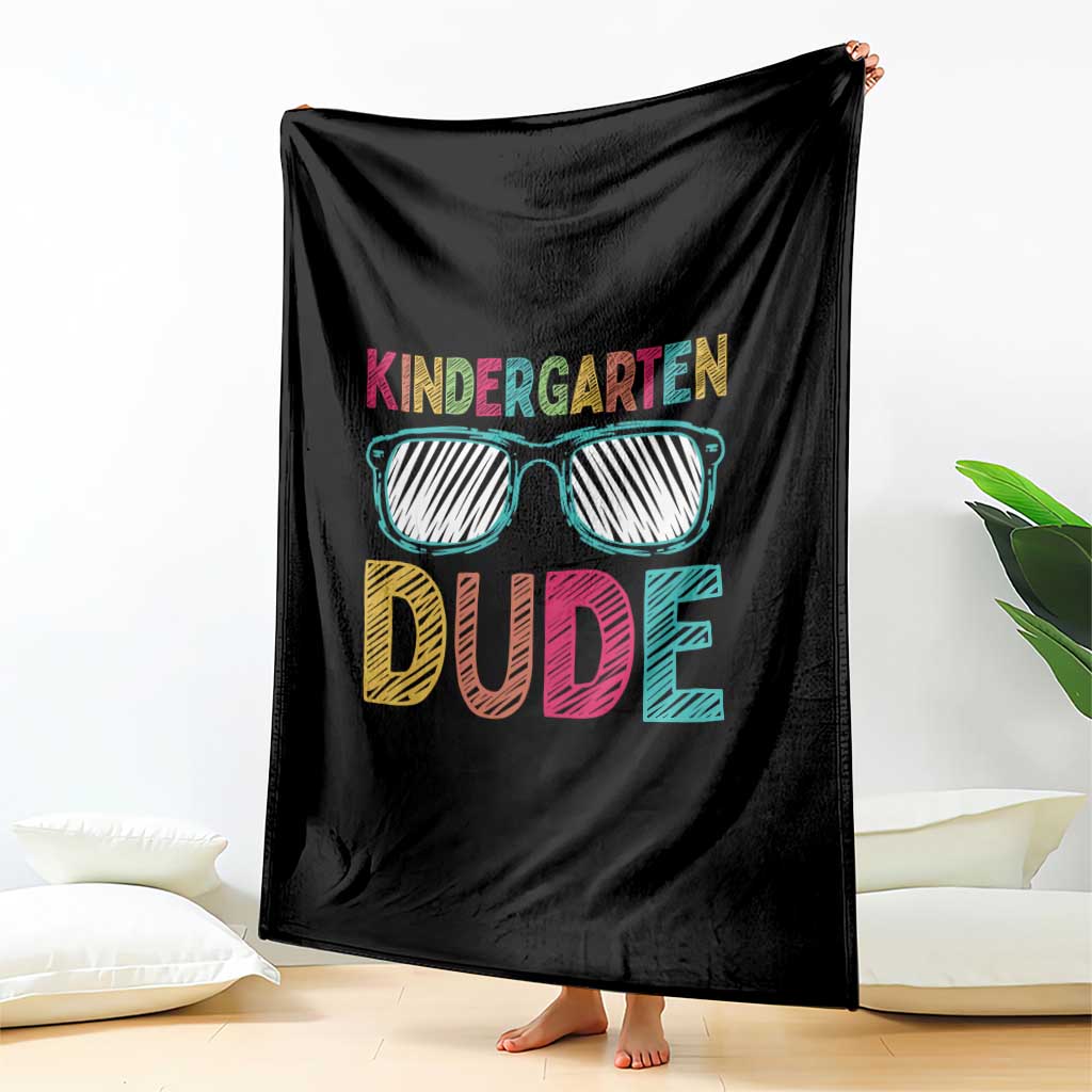 Kindergarten Dude Throw Blanket Funny First Day Back to School Student TS01 Print Your Wear