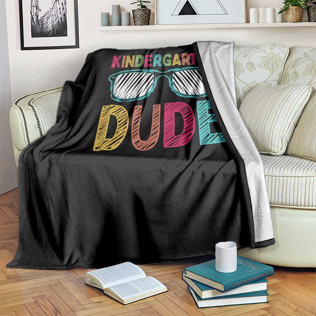 Kindergarten Dude Throw Blanket Funny First Day Back to School Student TS01 Print Your Wear