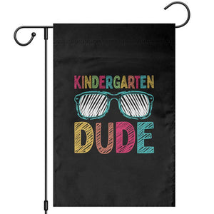 Kindergarten Dude Garden Flag Funny First Day Back to School Student TS01 Black Print Your Wear