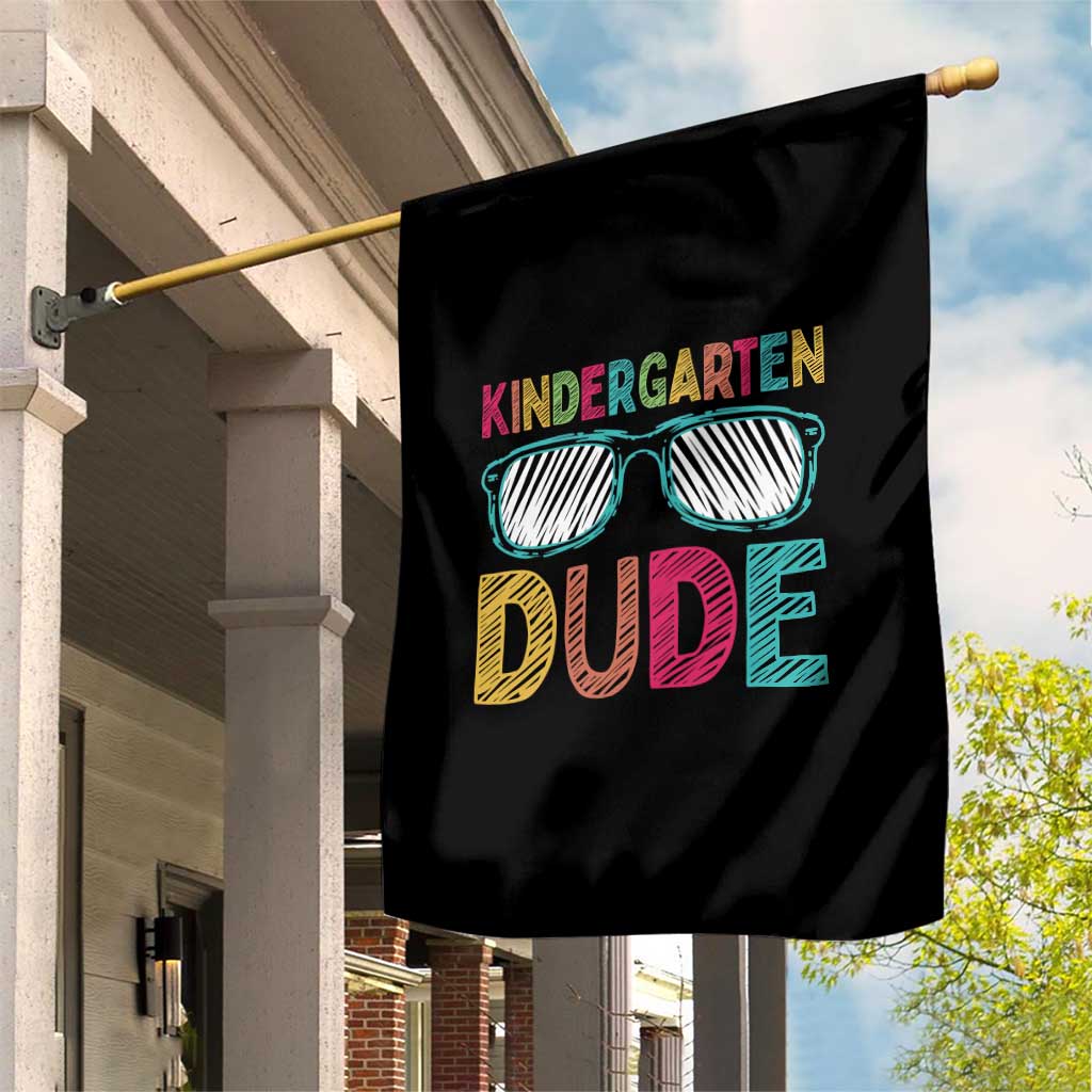 Kindergarten Dude Garden Flag Funny First Day Back to School Student TS01 Print Your Wear