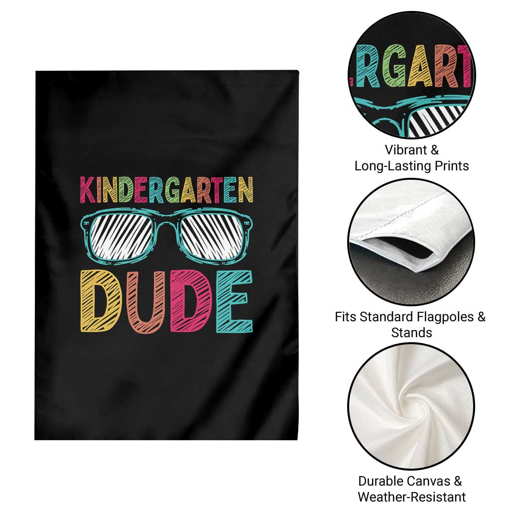 Kindergarten Dude Garden Flag Funny First Day Back to School Student TS01 Print Your Wear