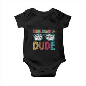 Kindergarten Dude Baby Onesie Funny First Day Back to School Student TS01 Black Print Your Wear