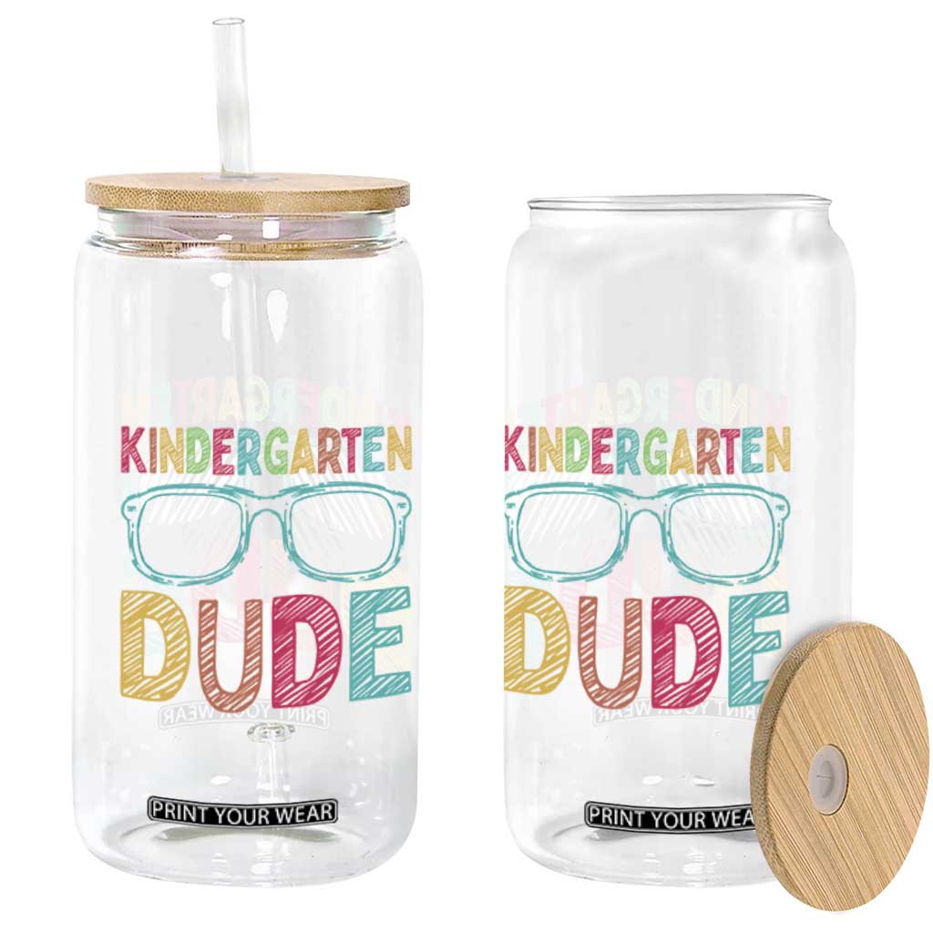 Kindergarten Dude Glass Can Funny First Day Back to School Student TS01 Print Your Wear