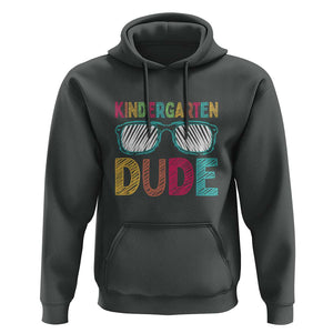 Kindergarten Dude Hoodie Funny First Day Back to School Student TS01 Dark Heather Print Your Wear