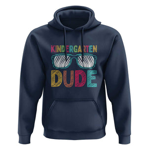 Kindergarten Dude Hoodie Funny First Day Back to School Student TS01 Navy Print Your Wear