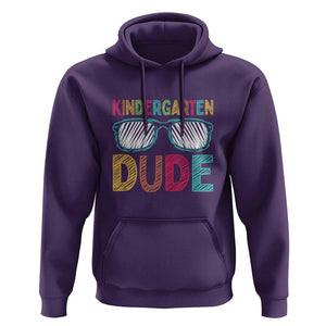 Kindergarten Dude Hoodie Funny First Day Back to School Student TS01 Purple Print Your Wear