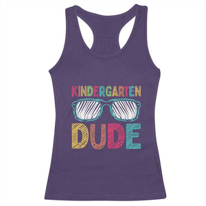 Kindergarten Dude Racerback Tank Top Funny First Day Back to School Student TS01 Purple Print Your Wear