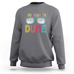 Kindergarten Dude Sweatshirt Funny First Day Back to School Student TS01 Charcoal Print Your Wear