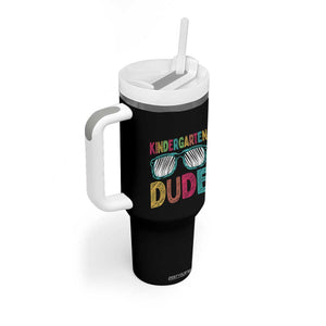Kindergarten Dude Tumbler With Handle Funny First Day Back to School Student TS01 Print Your Wear