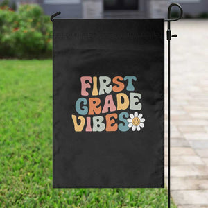 Retro 1st Day of School Garden Flag First Grade Vibes 1st Grade Team TS01 Print Your Wear