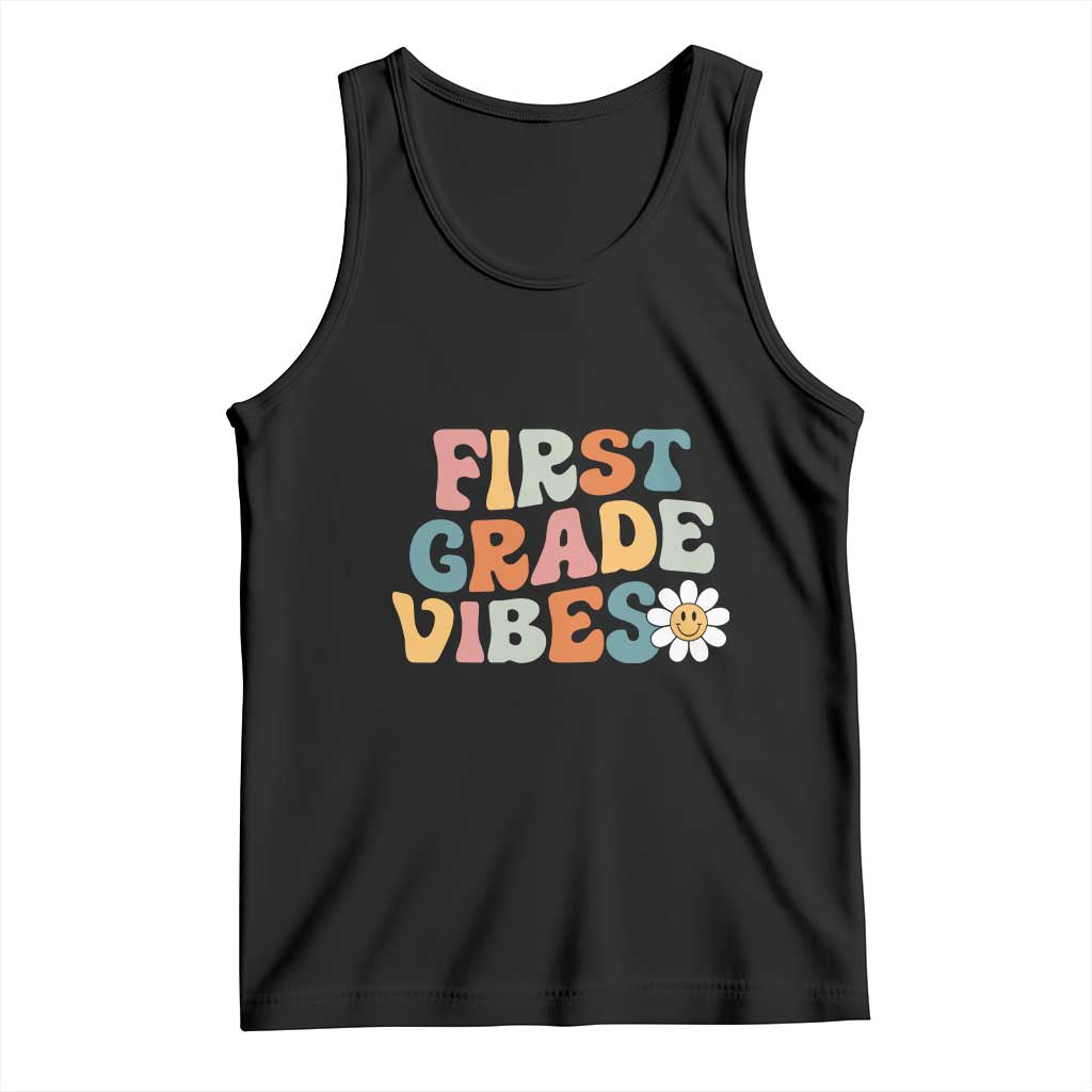 Retro 1st Day of School Tank Top First Grade Vibes 1st Grade Team TS01 Black Print Your Wear