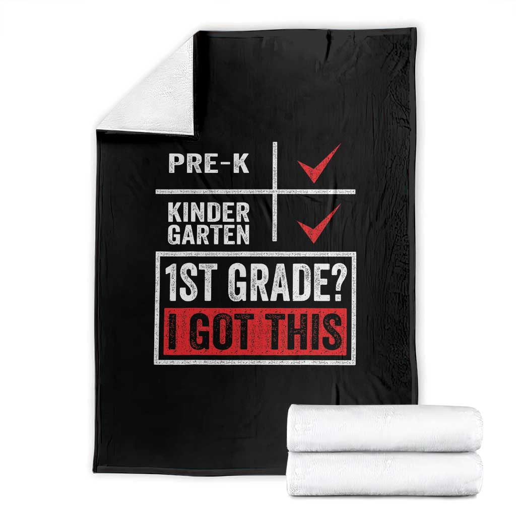 Boys and Girls First Day of First Grade Throw Blanket Back to School TS01 Black Print Your Wear