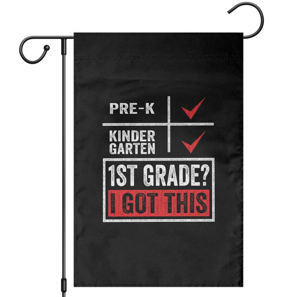Boys and Girls First Day of First Grade Garden Flag Back to School TS01 Black Print Your Wear