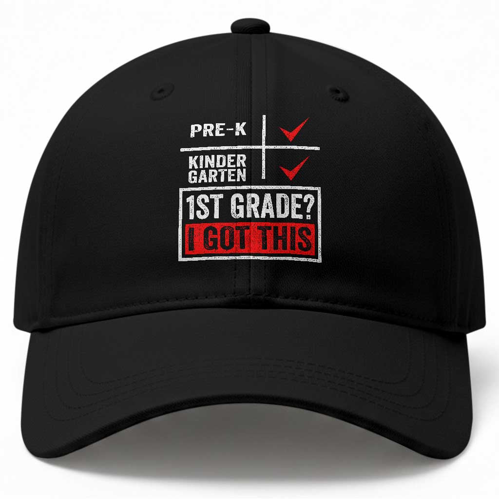 Boys and Girls First Day of First Grade Baseball Cap Back to School TS01 Print Your Wear