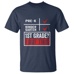 Boys and Girls First Day of First Grade T Shirt Back to School TS01 Navy Print Your Wear