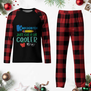 Kindergarten Just Got Cooler Plaid Pajama Set Funny 1st Day Back to School Kids Gift TS01 Buffalo Plaid Print Your Wear