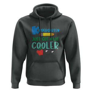 Funny First Day of School Hoodie Kids Kindergarten Just Got Cooler TS01 Dark Heather Print Your Wear