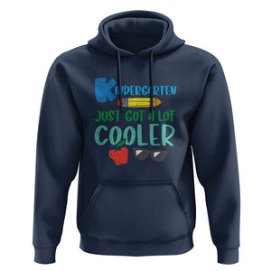 Funny First Day of School Hoodie Kids Kindergarten Just Got Cooler TS01 Navy Print Your Wear