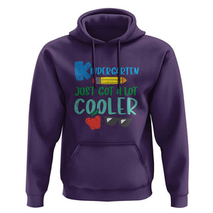 Funny First Day of School Hoodie Kids Kindergarten Just Got Cooler TS01 Purple Print Your Wear