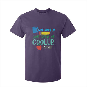 Kindergarten Just Got Cooler T Shirt For Kid Funny 1st Day Back to School Kids Gift TS01 Purple Print Your Wear
