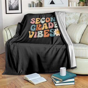 Groovy Retro Second Grade Vibes Throw Blanket Back to School 2nd Grade Team TS01 Print Your Wear
