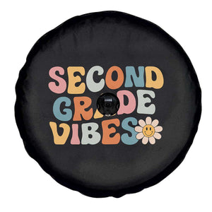 Groovy Retro Second Grade Vibes Spare Tire Cover Back to School 2nd Grade Team TS01 Print Your Wear