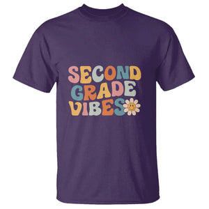 Retro Second Grade Vibes T Shirt 2nd Grade Team, 1st Day of School TS01 Purple Print Your Wear