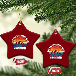 Kindergarten First Day of School Ceramic Ornament Let the Adventure Begin Cute Back to School Gift TS01 Print Your Wear