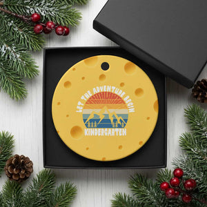 Kindergarten First Day of School Ceramic Ornament Let the Adventure Begin Cute Back to School Gift TS01 1pc Yellow Cheese Print Your Wear