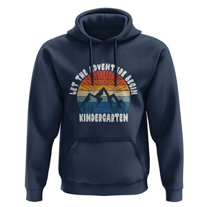 Kindergarten 1st Day of School Hoodie Let the Adventure Begin TS01 Navy Print Your Wear