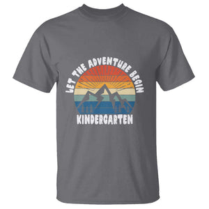 Kindergarten 1st Day of School T Shirt Let the Adventure Begin TS01 Charcoal Print Your Wear