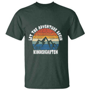 Kindergarten 1st Day of School T Shirt Let the Adventure Begin TS01 Dark Forest Green Print Your Wear