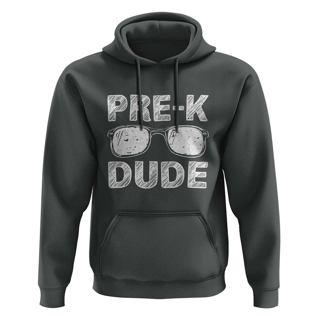 First Day of Preschool Hoodie Pre-K Dude, Back to School Gift TS01 Dark Heather Print Your Wear