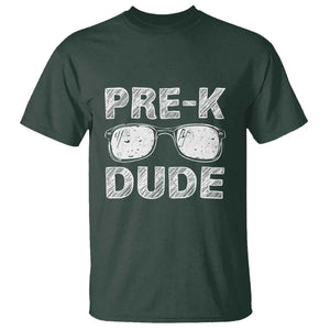 First Day of Preschool T Shirt Pre-K Dude, Back to School Gift TS01 Dark Forest Green Print Your Wear