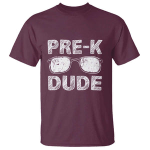 First Day of Preschool T Shirt Pre-K Dude, Back to School Gift TS01 Maroon Print Your Wear