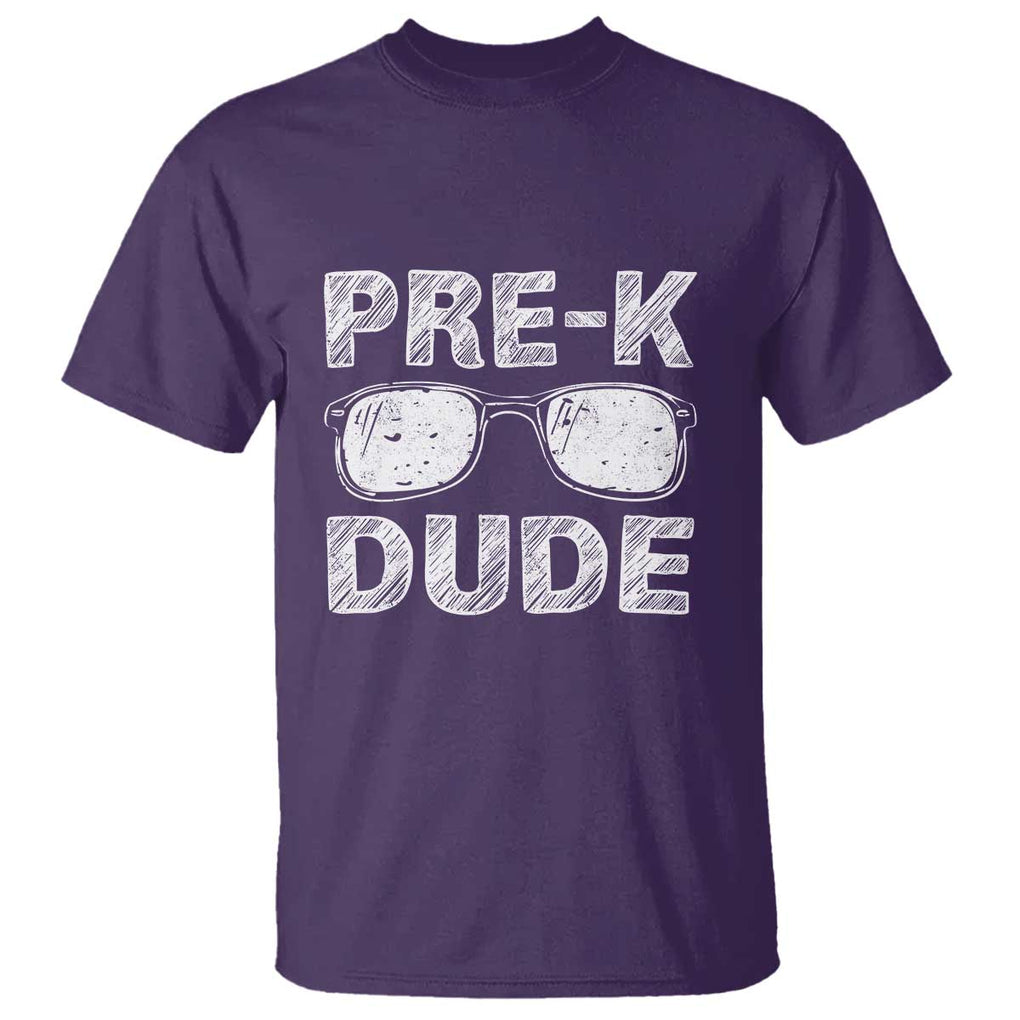 First Day of Preschool T Shirt Pre-K Dude, Back to School Gift TS01 Purple Print Your Wear