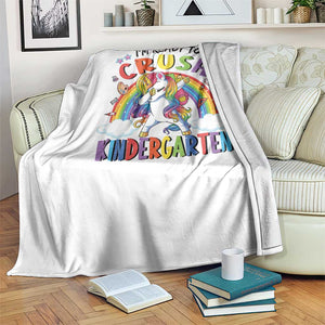 Ready to Crush Kindergarten Cute Girls Throw Blanket First Day Back to School TS01 Print Your Wear