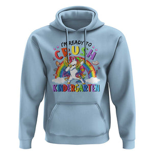 Kids Girl Crush Kindergarten Hoodie First Day Back to School TS01 Light Blue Print Your Wear