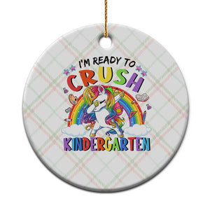Ready to Crush Kindergarten Cute Girls Ceramic Ornament First Day Back to School TS01 1pc Christmas Plaid Print Your Wear