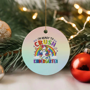Ready to Crush Kindergarten Cute Girls Ceramic Ornament First Day Back to School TS01 1pc Pastel Print Your Wear