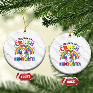 Ready to Crush Kindergarten Cute Girls Ceramic Ornament First Day Back to School TS01 1pc White Marble Print Your Wear
