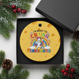 Ready to Crush Kindergarten Cute Girls Ceramic Ornament First Day Back to School TS01 1pc Yellow Cheese Print Your Wear