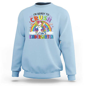 Kids Girl Crush Kindergarten Sweatshirt First Day Back to School TS01 Light Blue Print Your Wear