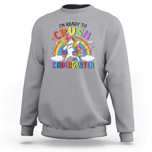 Kids Girl Crush Kindergarten Sweatshirt First Day Back to School TS01 Sport Gray Print Your Wear