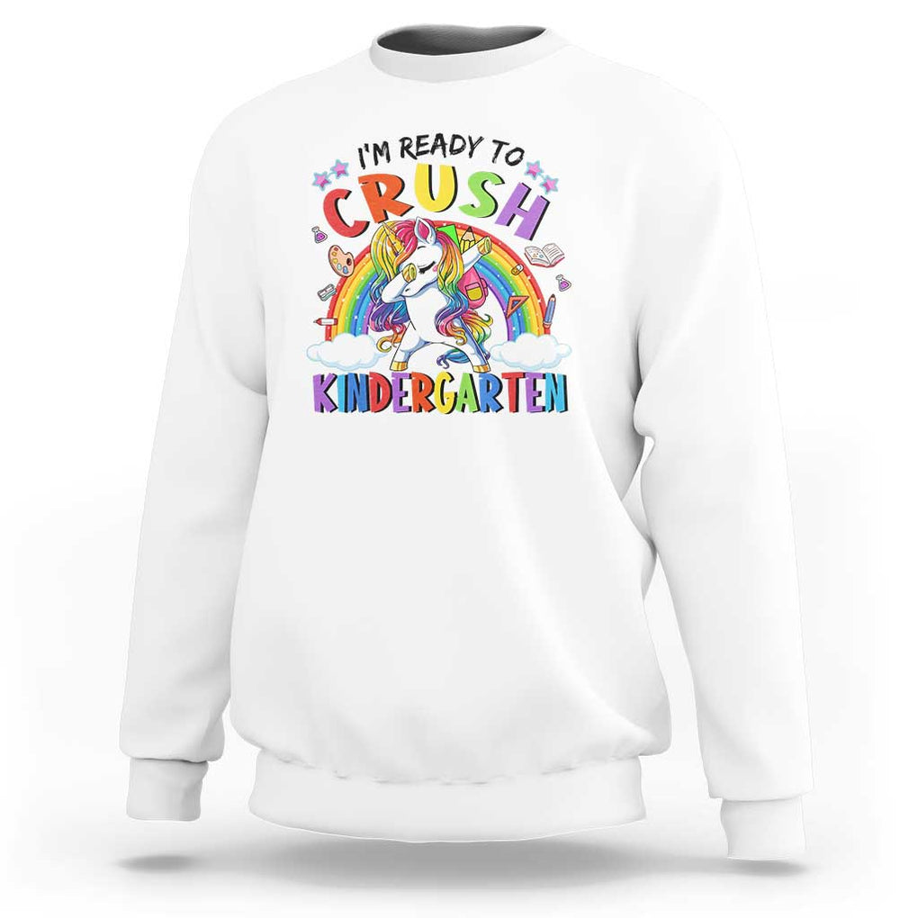 Kids Girl Crush Kindergarten Sweatshirt First Day Back to School TS01 White Print Your Wear