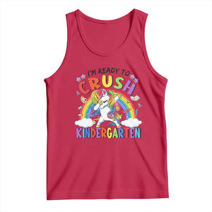 Ready to Crush Kindergarten Cute Girls Tank Top First Day Back to School TS01 Red Print Your Wear