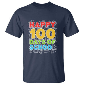 Happy 100 Days T Shirt 100th Day of School Celebration TS01 Navy Print Your Wear