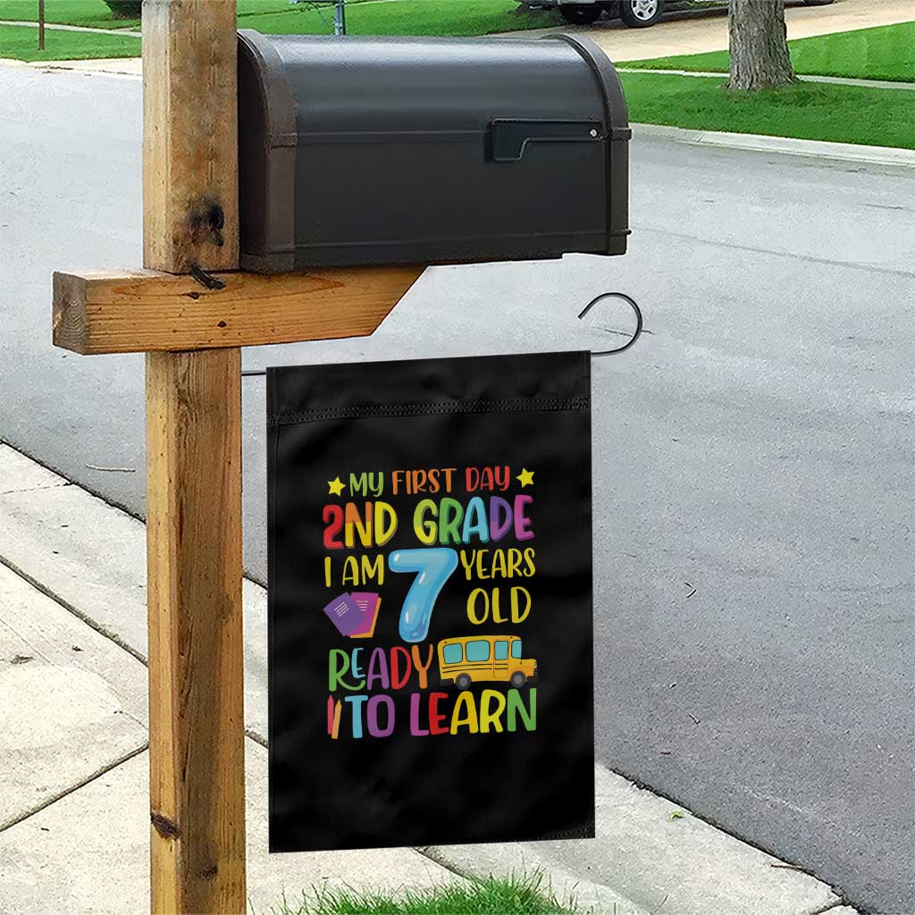 My First Day of 2nd Grade Garden Flag Ready to Learn Back to School TS01 Print Your Wear