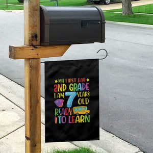 My First Day of 2nd Grade Garden Flag Ready to Learn Back to School TS01 Print Your Wear